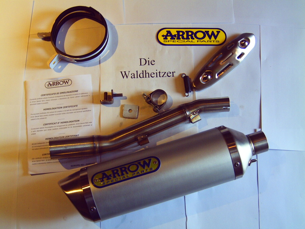 Arrow Tuningauspuff SM SX silber mit ABE incl.aller Teile Arrow Tuningauspuff SM SX silber mit ABE incl.aller Teile